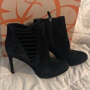 Via Spiga Black Suede Booties